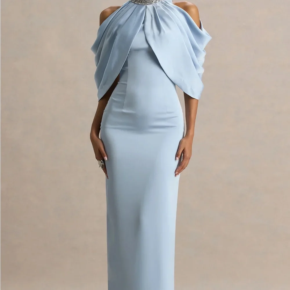 Club L London Light Blue Maxi Dress - Picture 3 of 7